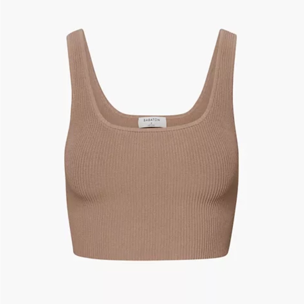 Aritzia Babaton Square Neck Cropped Tank in Toasty